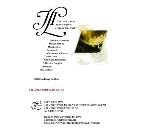 Cooper Union’s Herb Lubalin Center Website