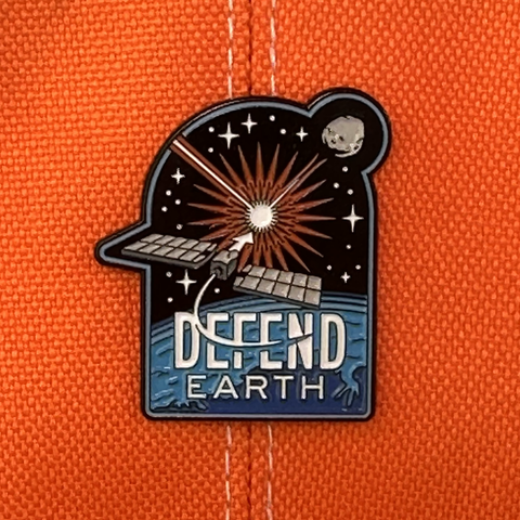 Defend Earth Pin from Dinosaur Extinction