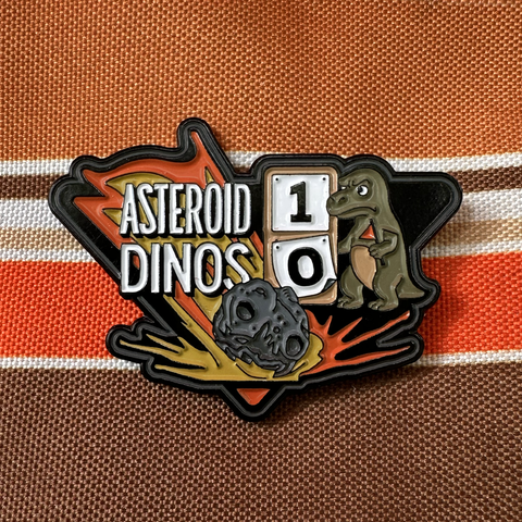 Scoreboard Enameled Pin from Dinosaur Extinction