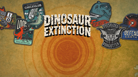 DINOSAUR EXTINCTION ENAMELED 6 PIN SET