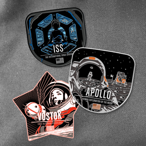 GIANT LEAPS IN SPACE ENAMEL PIN SET