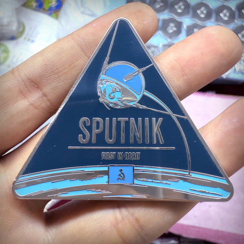 Sputnik Enameled Pin from the Historic Spacecraft Series