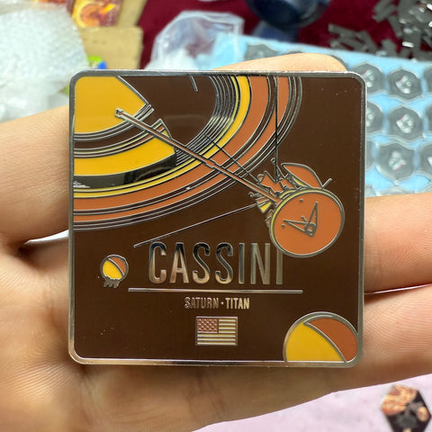 Cassini Enameled Pin from the Historic Spacecraft Series