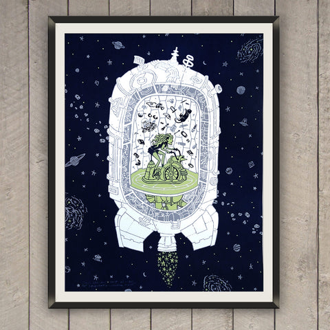 Hostile Planet Screen Print for Love + Radio