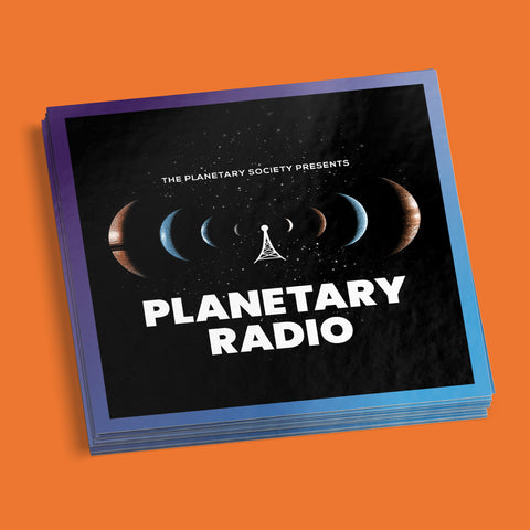 Planetary Radio Square Sticker for The Planetary Society