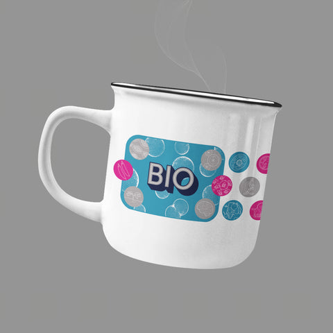 Science News Enameled Science Mug: Biology