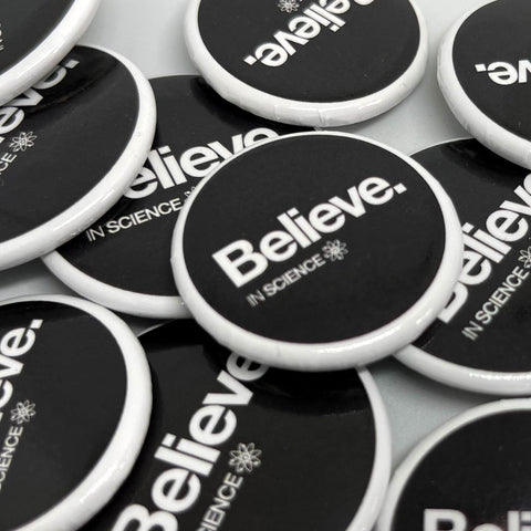 Believe Science Button Patches & PINS Typography Shop