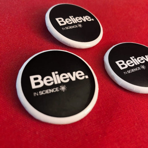 Believe Science Button Patches & PINS Typography Shop