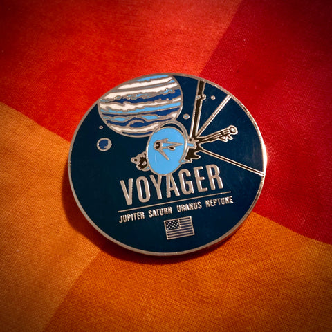 Voyager Enameled Pin from the Historic Spacecraft Series Patches & PINS Chop Shop in Space