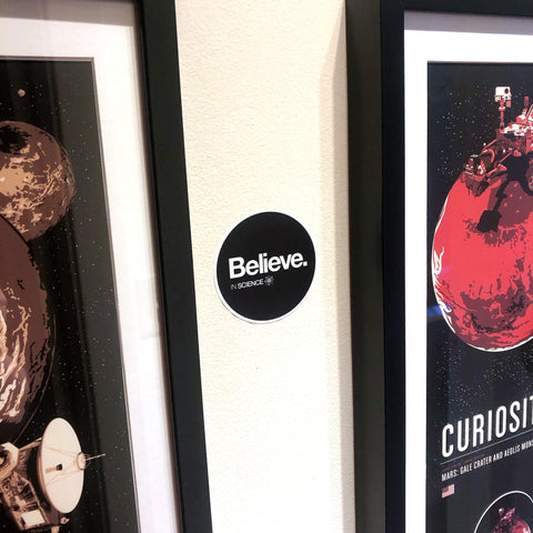 Believe Science Stickers Stickers Typography Shop