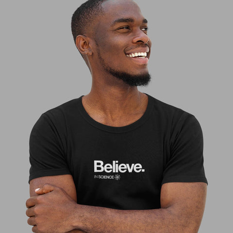 Believe in Science T-shirt for Men T-Shirts Typography Shop