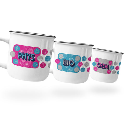 Science News Enameled Science Mugs