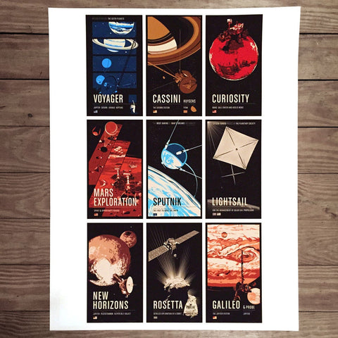 Historic Robotic Spacecraft Series: 9 Grid Prints Chop Shop in Space