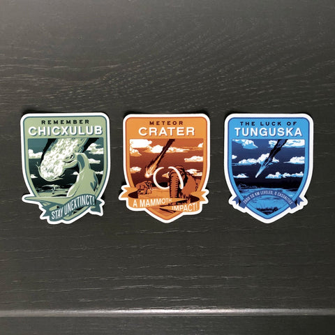 KickAsteroid Historic IUNIacts Sticker Set Stickers The Planetary Society