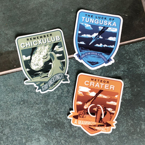 KickAsteroid Historic IUNIacts Sticker Set Stickers The Planetary Society