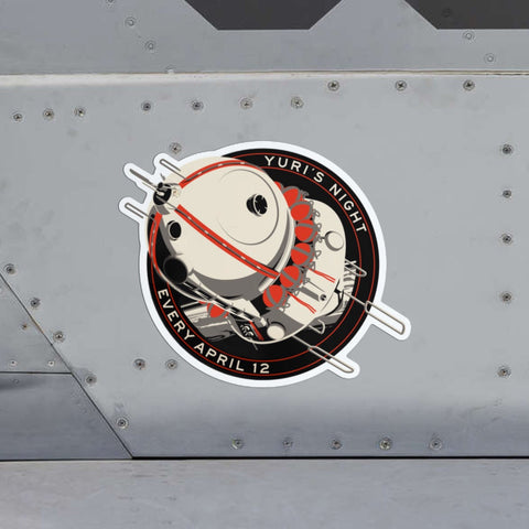 First Spaceship Sticker for Yuri’s Night Stickers Chop Shop in Space