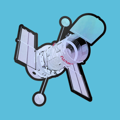 The Space Telescopes: Hubble Holographic Style Sticker Stickers Chop Shop in Space