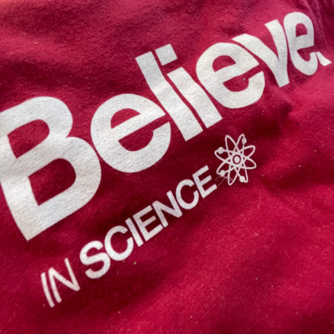 Believe in Science T-shirt for Men T-Shirts Typography Shop