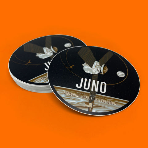 Juno Sticker from the Historic Robotic Spacecraft Series Stickers Chop Shop in Space