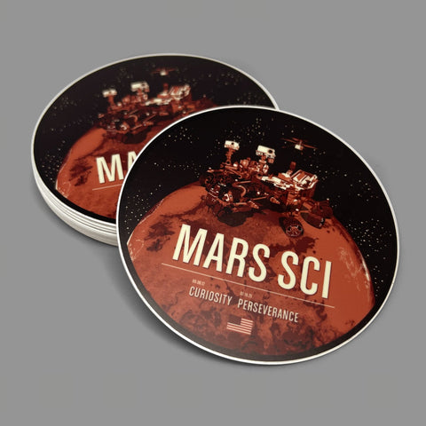 Mars Science Sticker from the Historic Robotic Spacecraft Series Stickers Chop Shop in Space