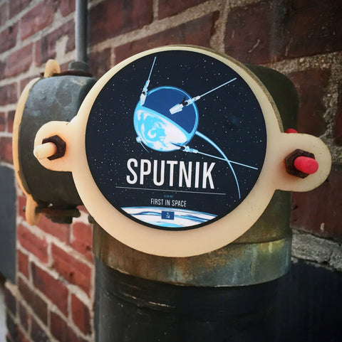 Sputnik Sticker from the Historic Robotic Spacecraft Series Stickers Chop Shop in Space