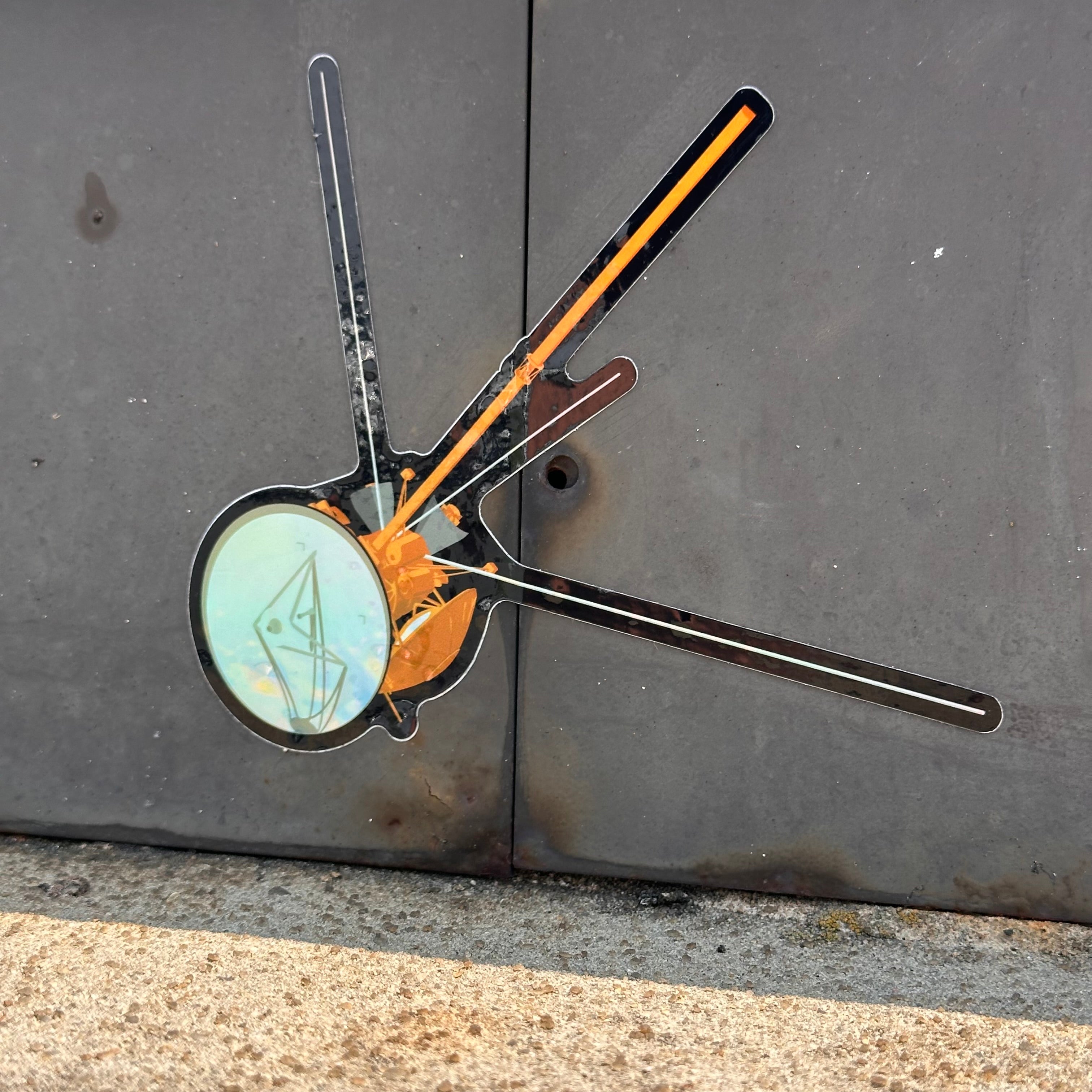 First Saturn Orbiter : Cassini Holographic Style Sticker-3