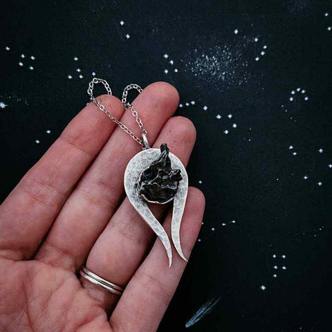 Comet Necklace with Authentic Meteorite