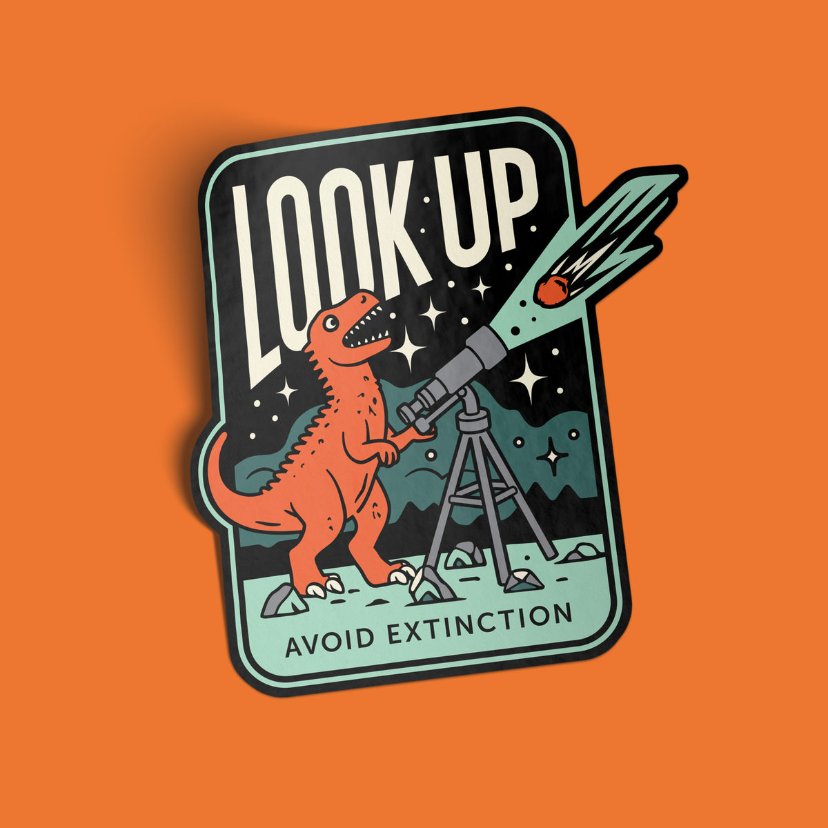 Look. Sign Sticker Look Up! Sticker – chopshopstore