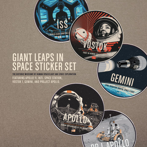 Giant Leaps in Space Sticker Set