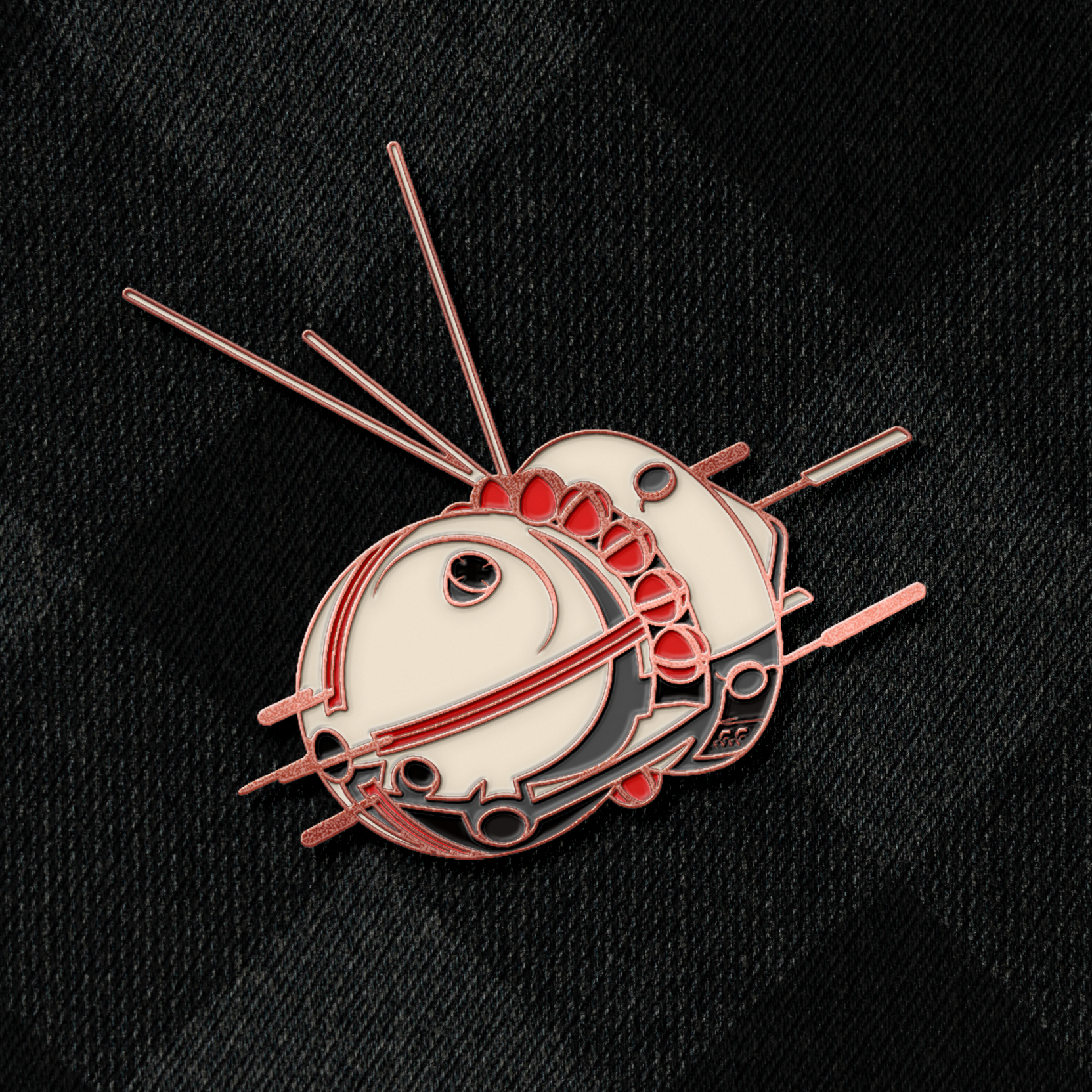 Vostok Vehicle Enameled Pin