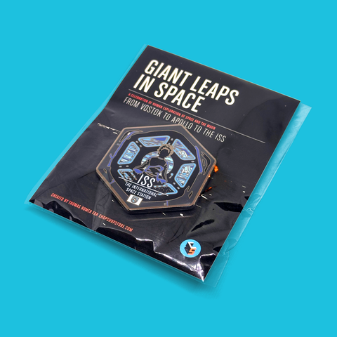 ISS Enameled Pin from the Giant Leaps in Space Series