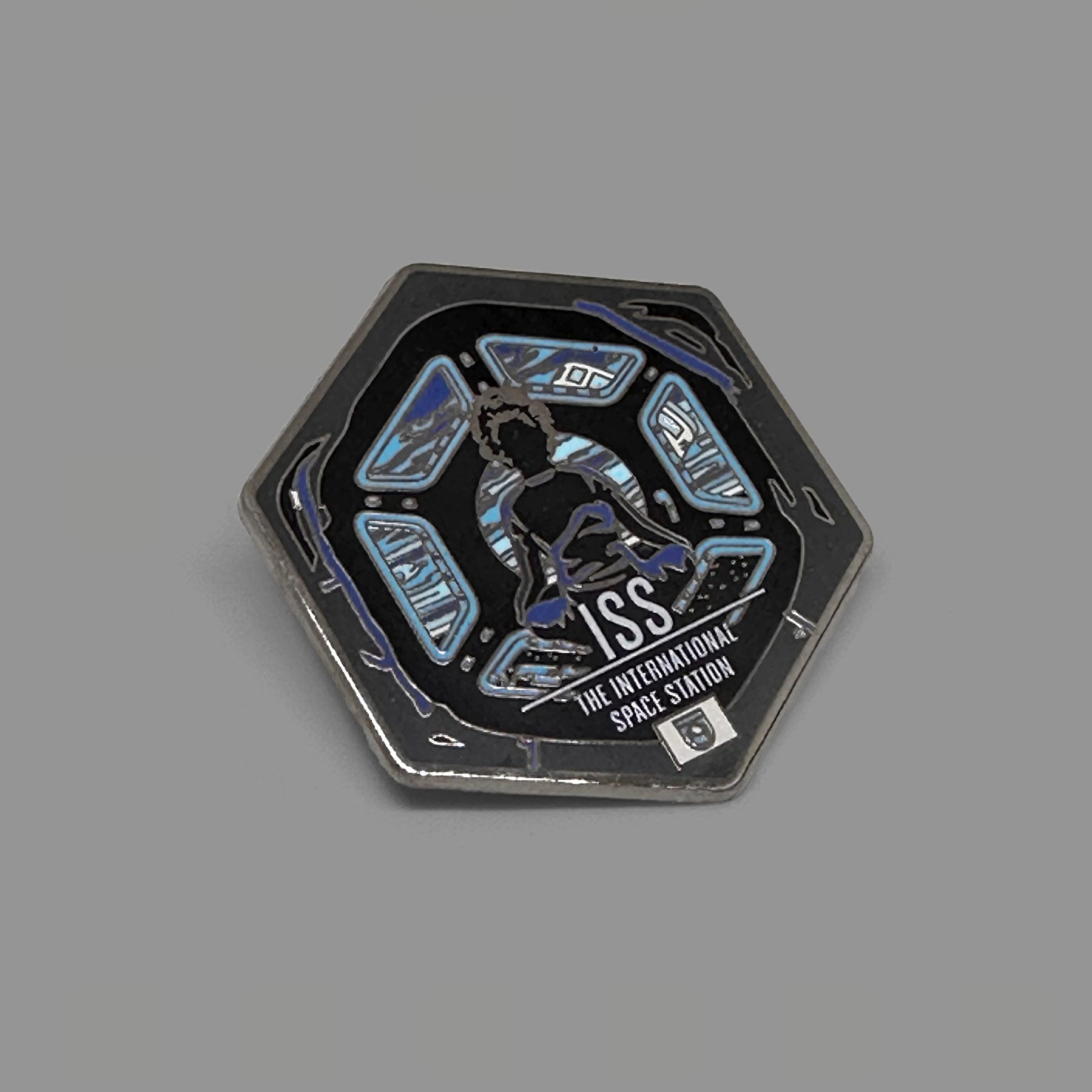 ISS Enameled Pin from the Giant Leaps in Space Series