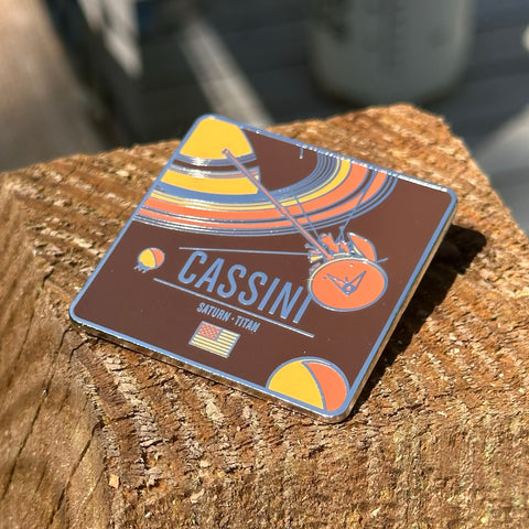 Cassini Enameled Pin from the Historic Spacecraft Series