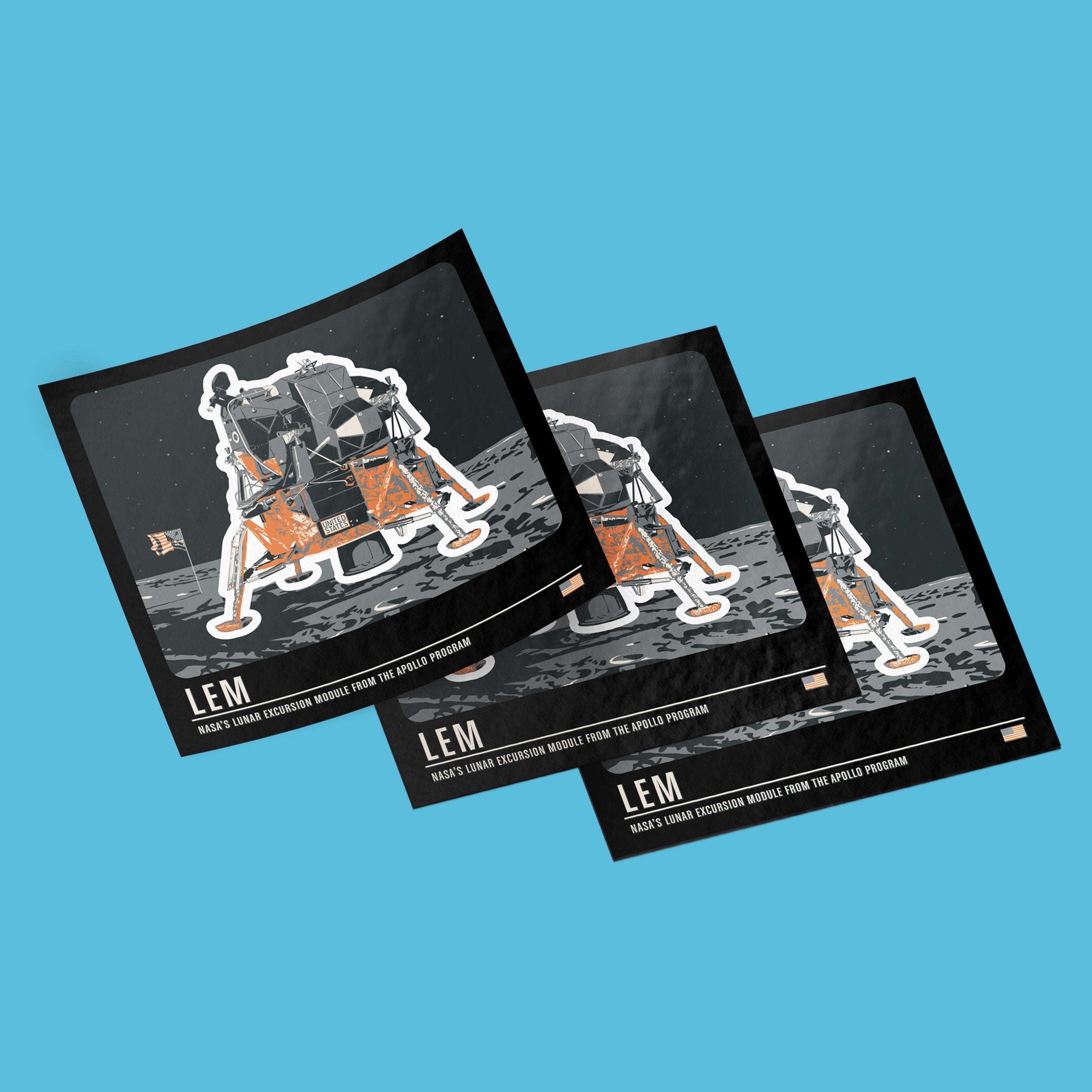 LEM Sticker from The Giant Leaps in Space Series-3