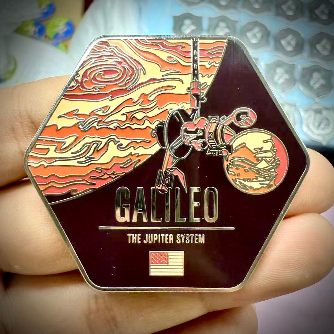 Galileo Enameled Pin from the Historic Spacecraft Series