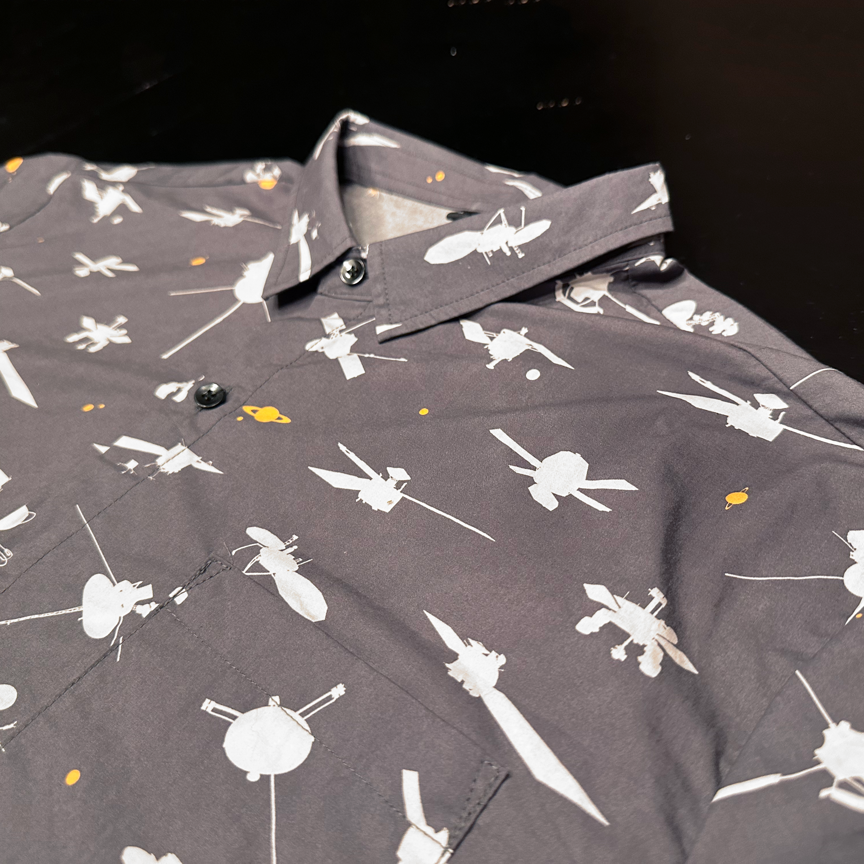 Beyond Earth Historic Space Probes Button-Up Shirts-3