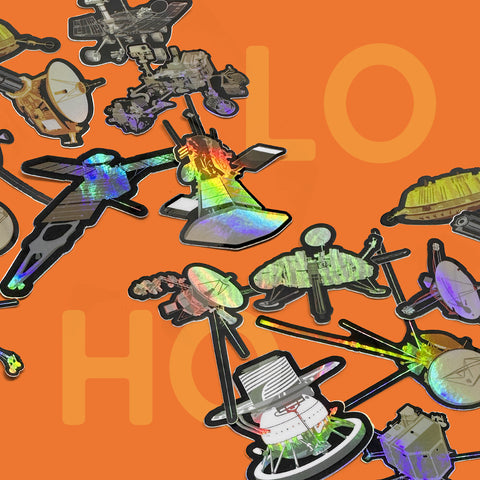 New Holographic Style Space Probe Sticker Pack
