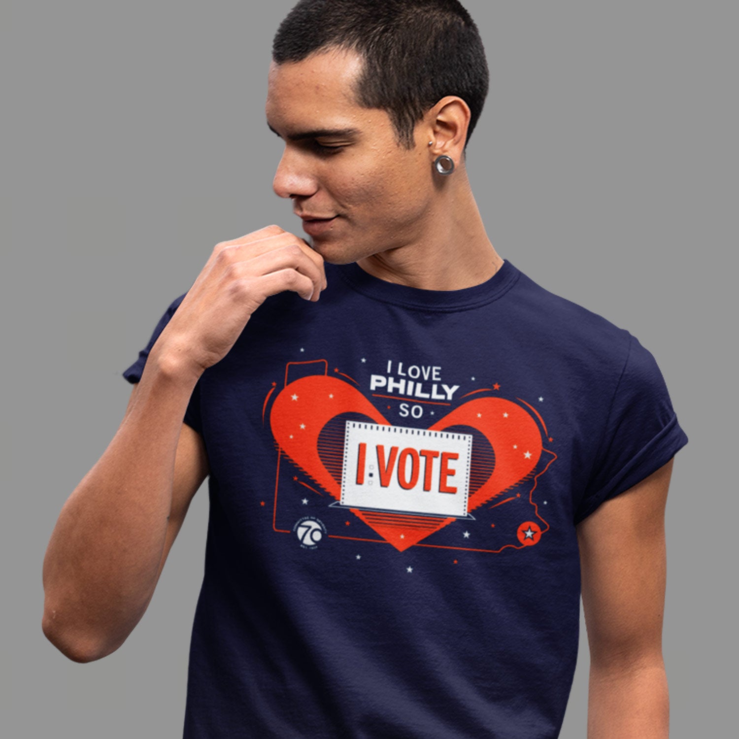 I Love Philly So I Vote Unisex Tee-3