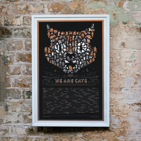 We Are Cats (118 Famous Felines) Archival Print