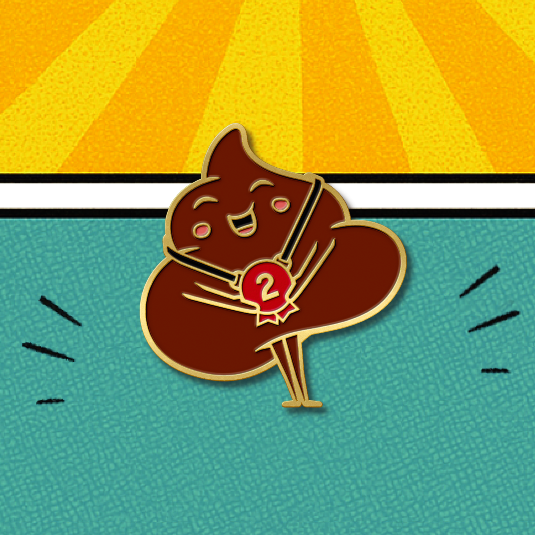 Award Winning Poop Emoji Pin