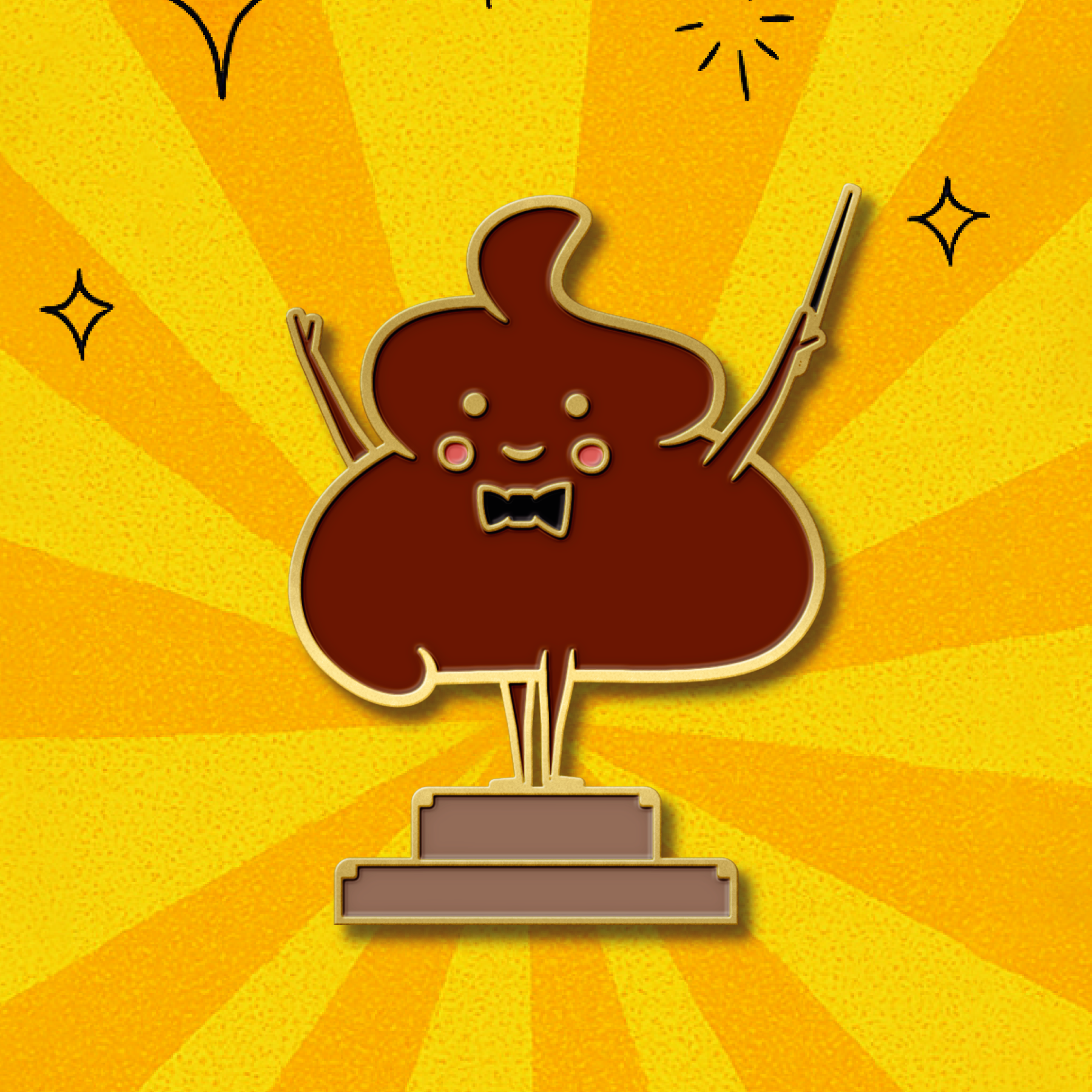 Melody Poop Emoji Pin