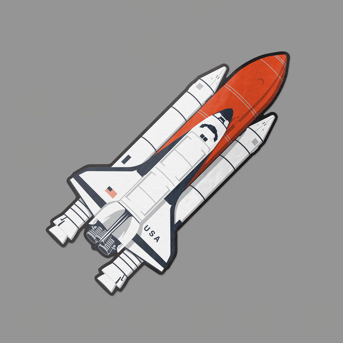 The Space Shuttle Full Stack Sticker – chopshopstore