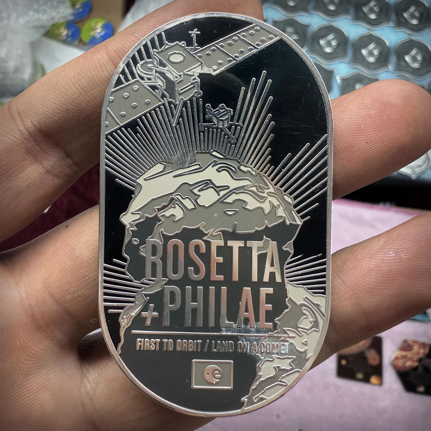 Rosetta/Philae Enameled Pin from the Historic Spacecraft Series (pre-order)