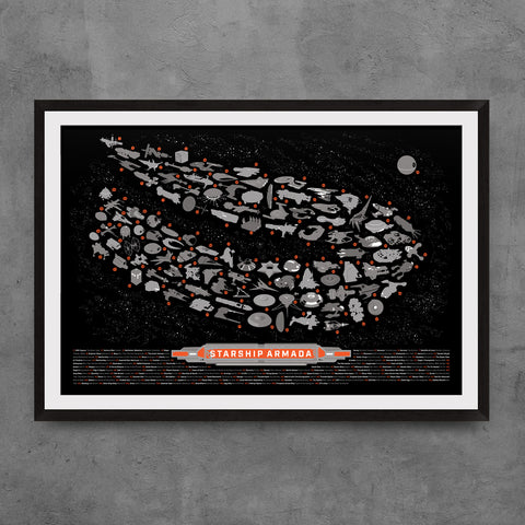 Starship Armada Digital Print