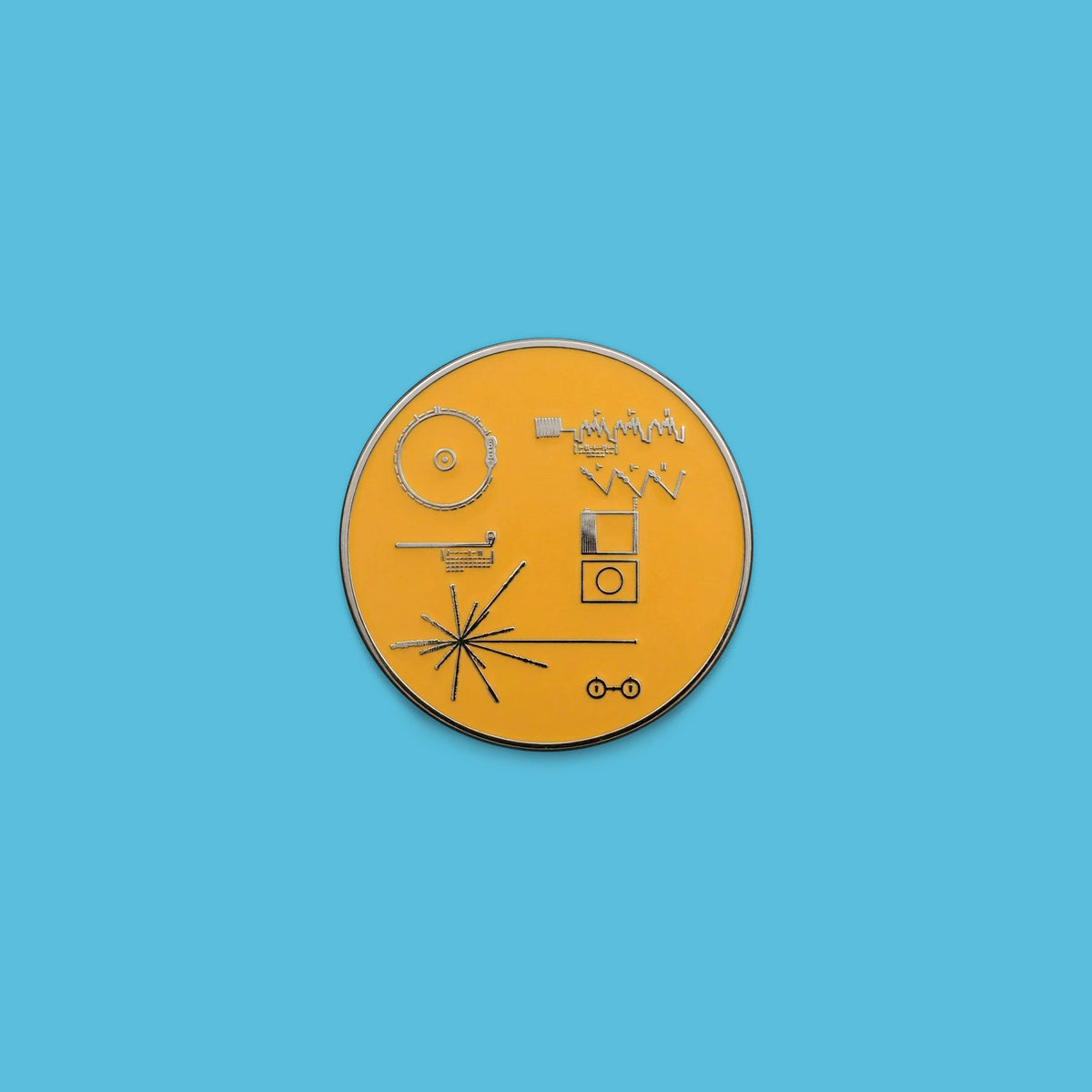 Voyager’s Golden Record Enameled Pin