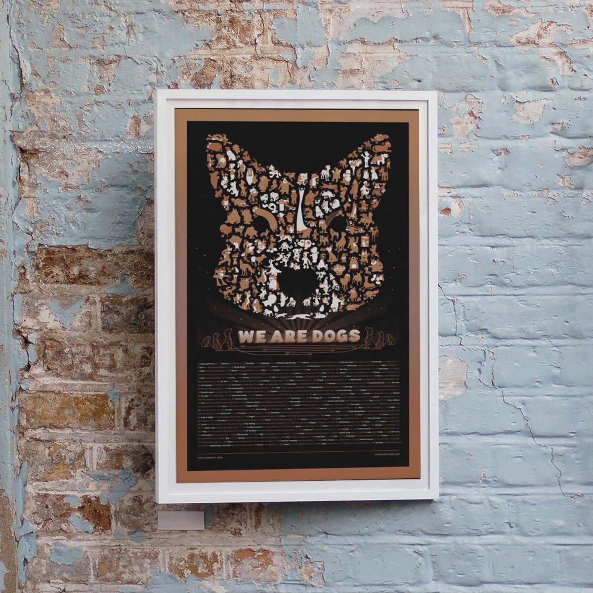 We Are Dogs (146 Famous Canines) Archival Print