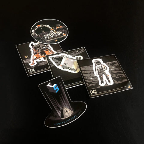 Apollo Sticker Pack Stickers Chop Shop in Space