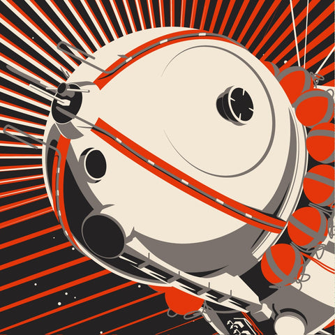 Vostok 1 from the Giant Leaps in Space Print Series Prints Chop Shop in Space