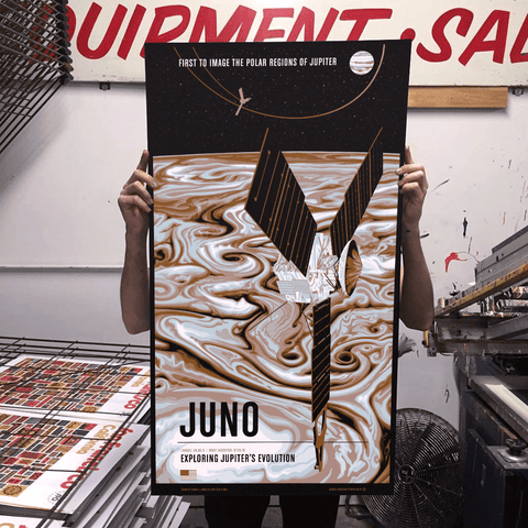 Juno from the Historic Robotic Spacecraft Series Prints Chop Shop in Space