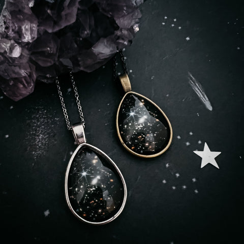 JWST Deep Field Drops in Cosmic Ocean Teardrop Necklace